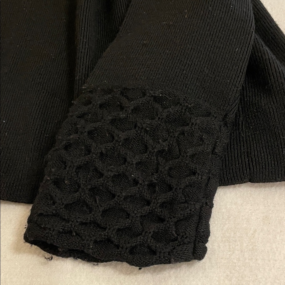 Dana Buchman Black Off-the-Shoulder Knit Sweater - Picture 4 of 6